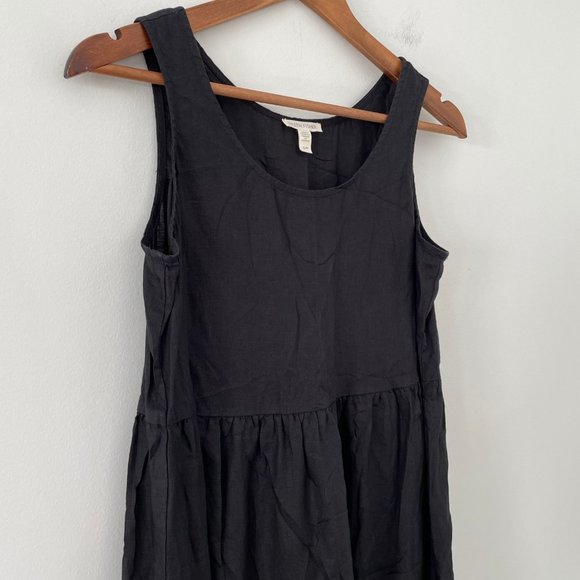 Eileen Fisher Tiered Organic Linen Midi Dress - Picture 6 of 13